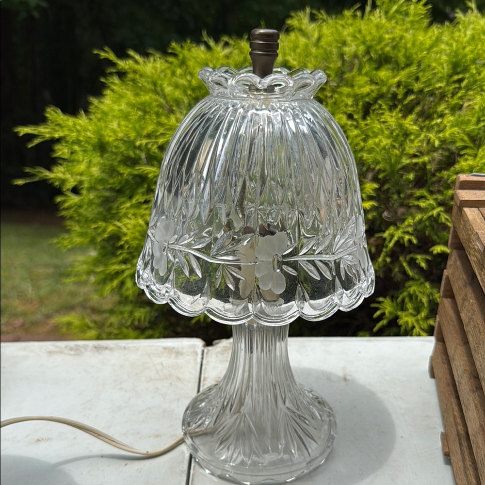 Princess House Glass Table Lamp